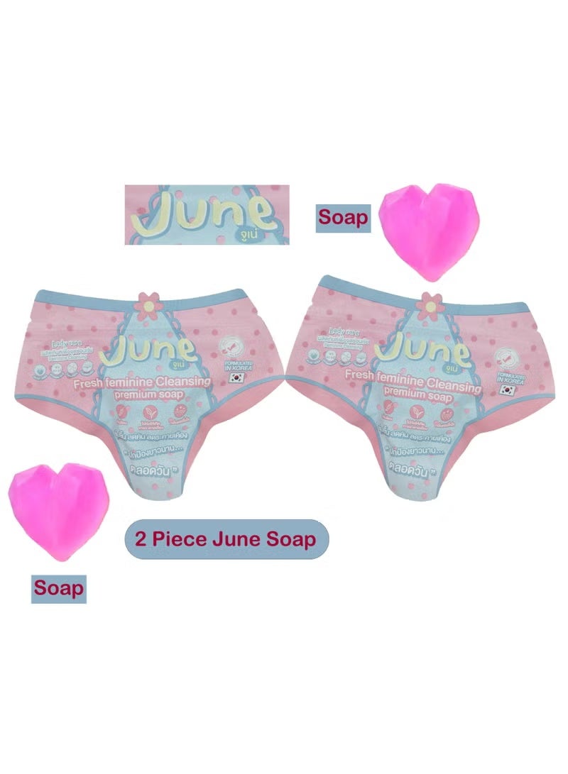 JUNE 2-Piece Fresh Feminine Cleansing Premium Soap June 50*2 gram - Image 1